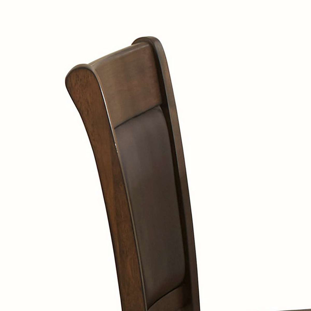 Fabric Side Chair With Flared Backrest And Padded Seat, Set Of 2, Brown By Benzara | Side Chairs |  Modishstore  - 5