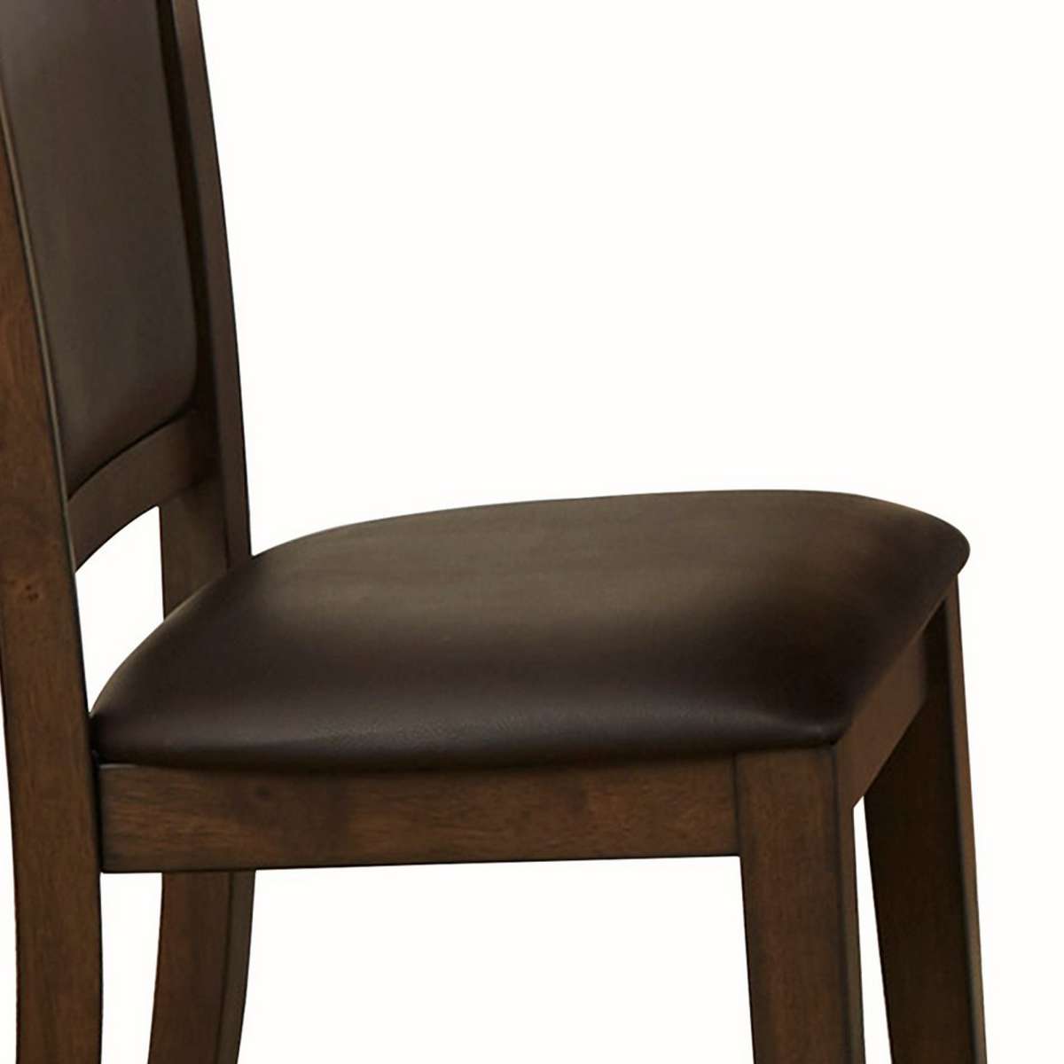 Fabric Side Chair With Flared Backrest And Padded Seat, Set Of 2, Brown By Benzara | Side Chairs |  Modishstore  - 4
