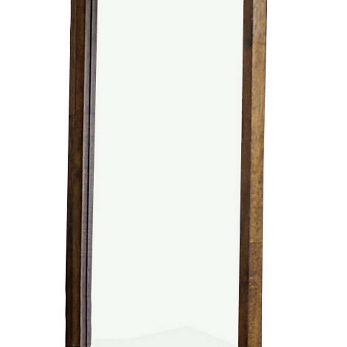 Transitional Rectangular Wooden Frame Mirror With Grain Details, Brown By Benzara | Mirrors |  Modishstore  - 3