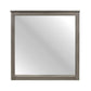 Square Wooden Frame Mirror With Grain Details, Dark Gray And Silver By Benzara | Mirrors |  Modishstore  - 5