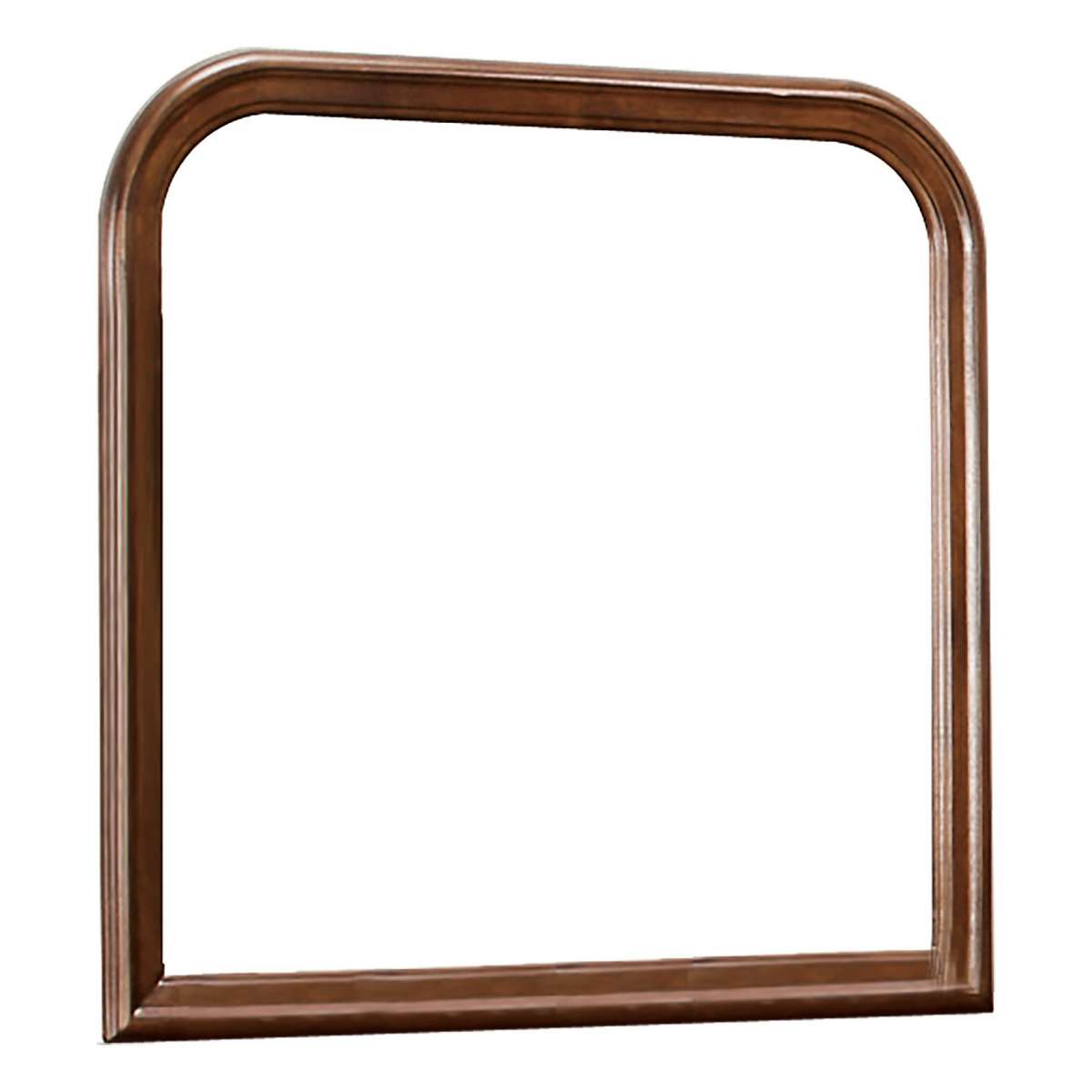 Arched Molded Design Wooden Frame Mirror, Cherry Brown And Silver By Benzara | Mirrors |  Modishstore 
