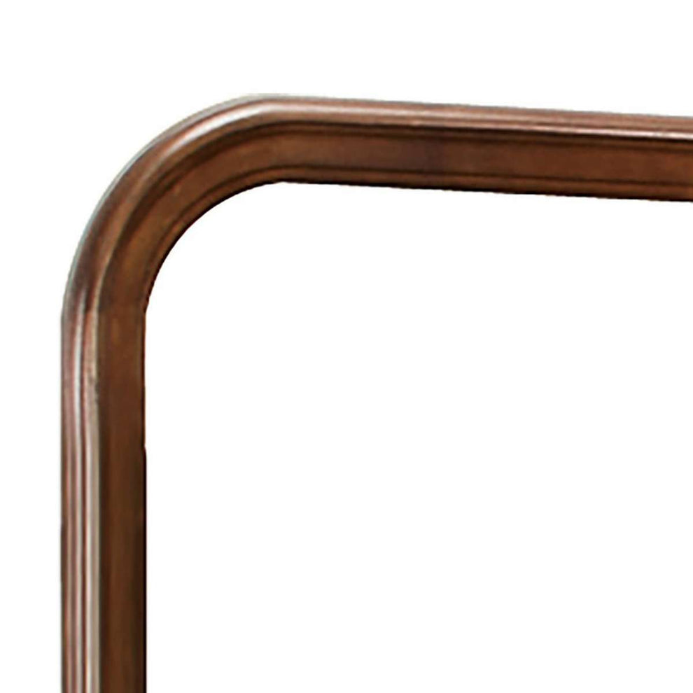 Arched Molded Design Wooden Frame Mirror, Cherry Brown And Silver By Benzara | Mirrors |  Modishstore  - 5