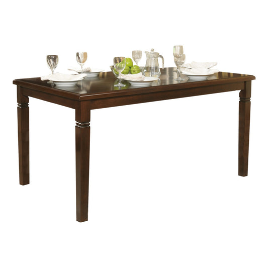 Rectangular Shape Wooden Dining Table With Tapered Legs, Oak Brown By Benzara | Dining Tables | Modishstore