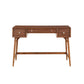 3 Drawer Wooden Counter Height Writing Desk With Splayed Legs, Walnut Brown By Benzara | Desks |  Modishstore 