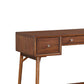 3 Drawer Wooden Counter Height Writing Desk With Splayed Legs, Walnut Brown By Benzara | Desks |  Modishstore  - 4