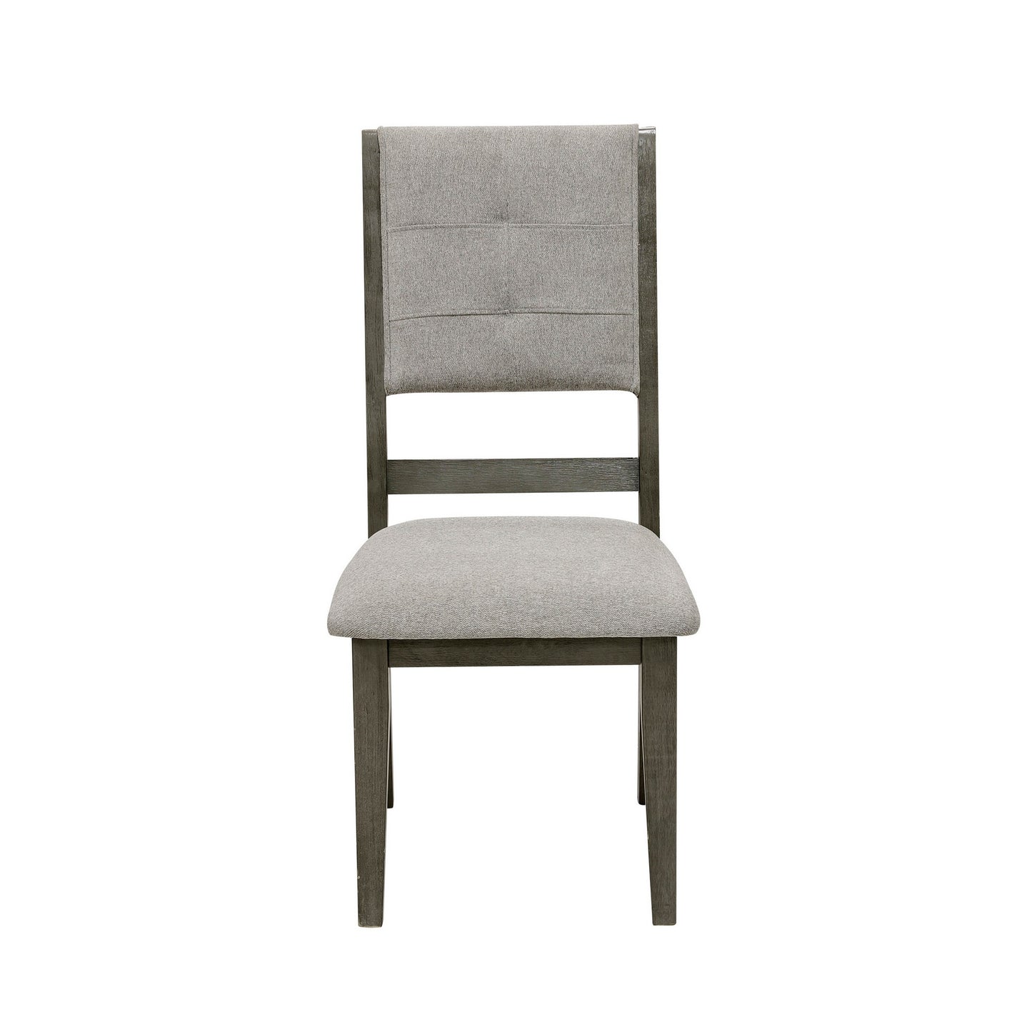 Open Design Back Fabric Side Chair With Wooden Legs, Set Of 2, Gray By Benzara | Side Chairs |  Modishstore 