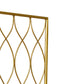 3 Panel Metal Frame Screen With Twisted Oval Design, Gold By Benzara | Room Divider |  Modishstore  - 5