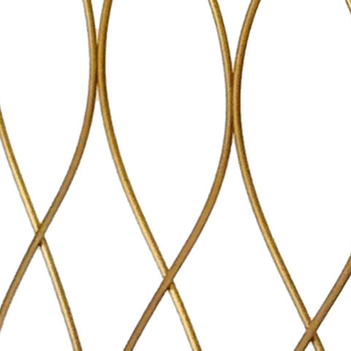 3 Panel Metal Frame Screen With Twisted Oval Design, Gold By Benzara | Room Divider |  Modishstore  - 3
