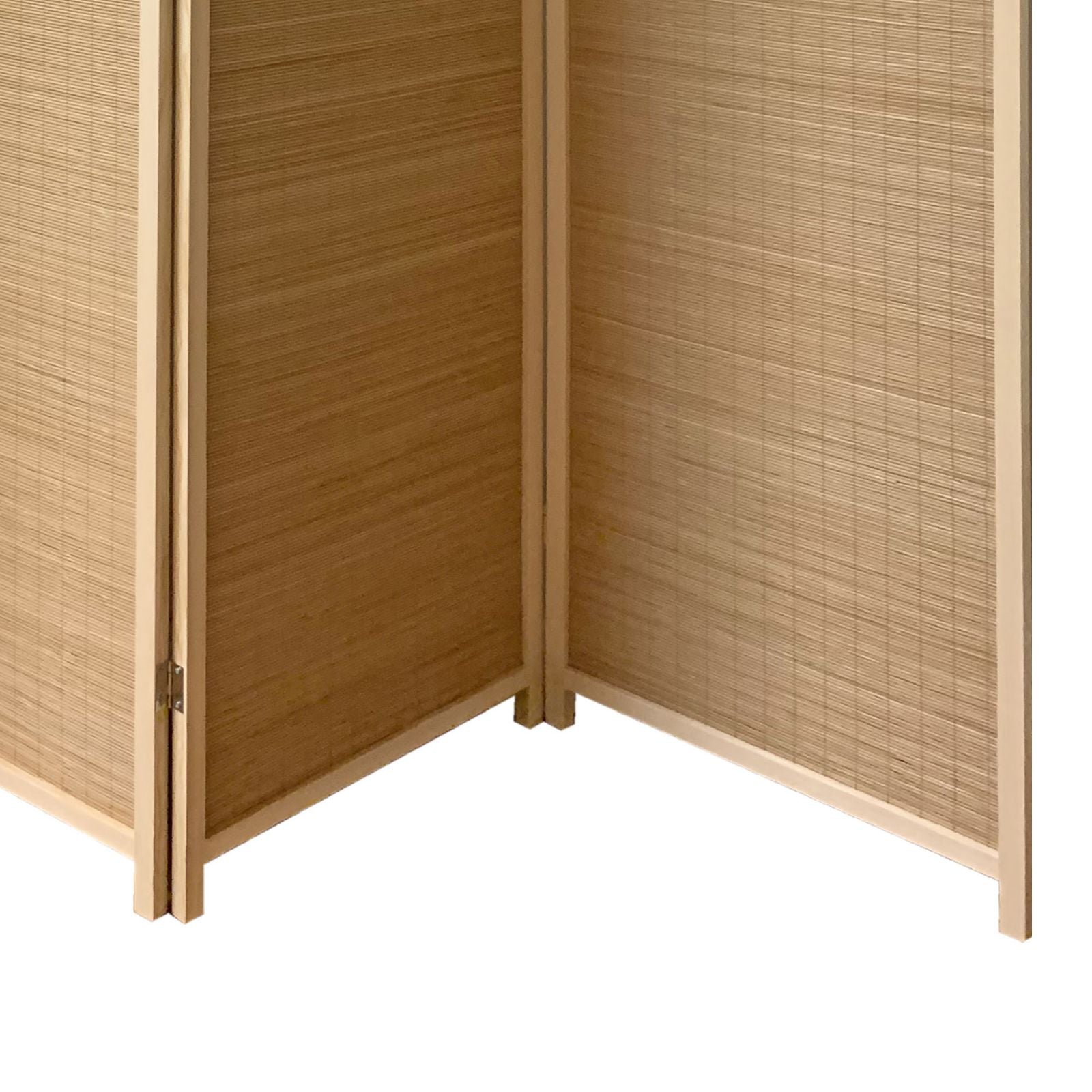 4 Panel Bamboo Shade Roll Room Divider, Natural Brown By Benzara | Room Divider |  Modishstore  - 4