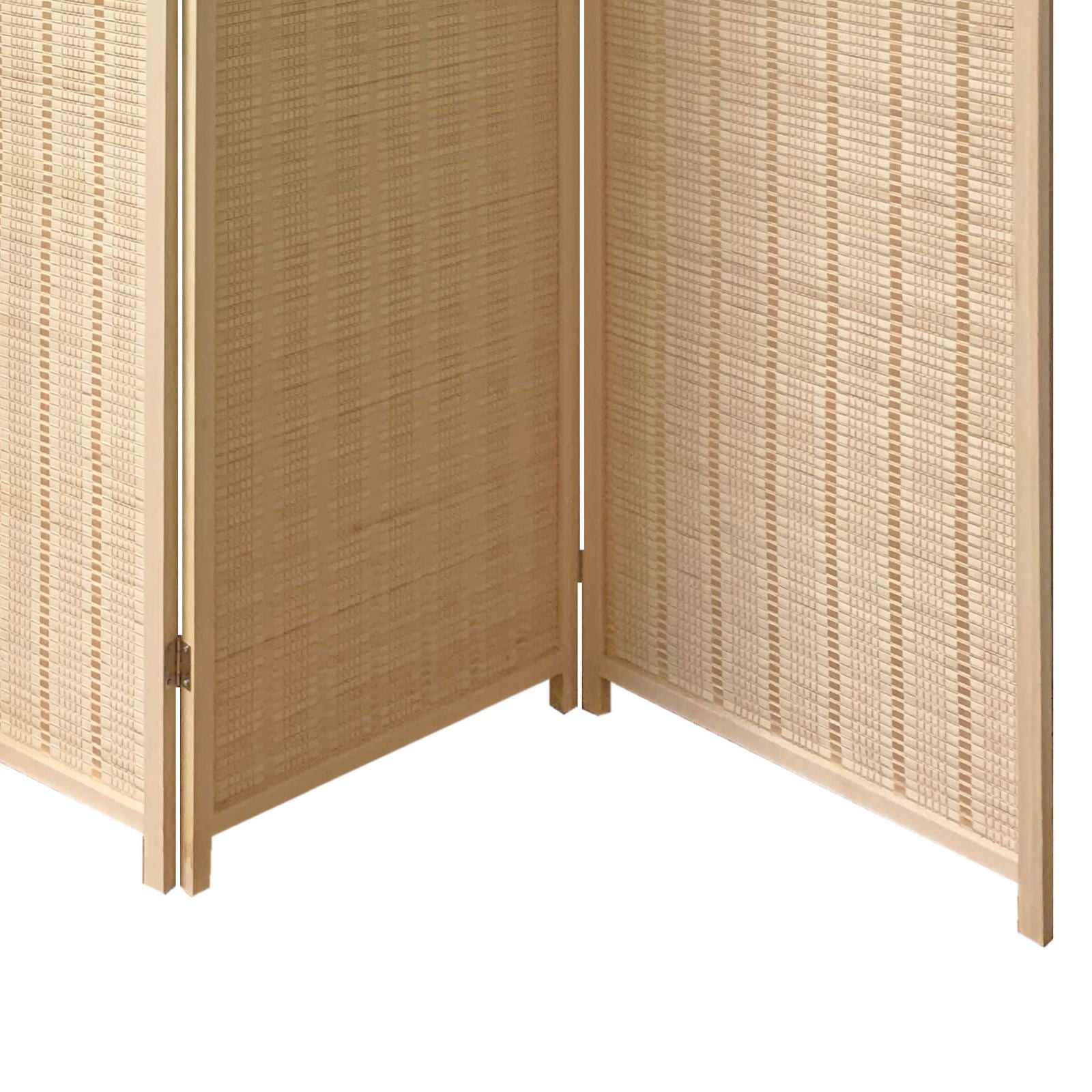 4 Panel Bamboo Shade Roll Room Divider, Beige By Benzara | Room Divider |  Modishstore  - 4