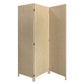 3 Panel Fabric Upholstered Wooden Screen With Straight Legs, Beige By Benzara | Room Divider |  Modishstore 