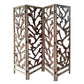 4 Panel Wooden Screen With Mulberry Alpine Like Branches Design, Brown By Benzara | Room Divider |  Modishstore 