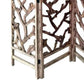 4 Panel Wooden Screen With Mulberry Alpine Like Branches Design, Brown By Benzara | Room Divider |  Modishstore  - 3