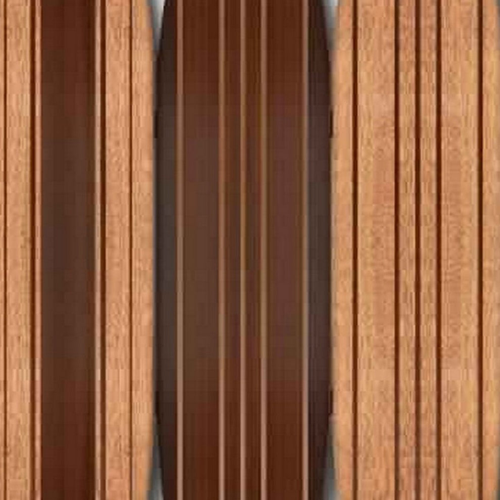 3 Panel Wooden Screen With Surfboard Shape Design, Brown By Benzara | Room Divider |  Modishstore  - 3