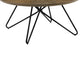 Dual Tone Round Wooden Coffee Table With Metal Hairpin Legs,Brown And Black By Benzara | Coffee Tables | Modishstore - 4