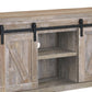 48 Inch Farmhouse Wooden Tv Console With 2 Sliding Barn Doors, Oak By Benzara | TV Stands |  Modishstore  - 4