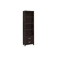 3 Shelf Wooden Media Tower With 2 Drawers, Dark Brown By Benzara | Cabinets |  Modishstore  - 2