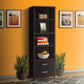 3 Shelf Wooden Media Tower With 2 Drawers, Dark Brown By Benzara | Cabinets |  Modishstore 