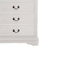 5 Drawer Wooden Chest With Metal Hanging Pulls And Bracket Feet, White By Benzara | Drawers |  Modishstore  - 4