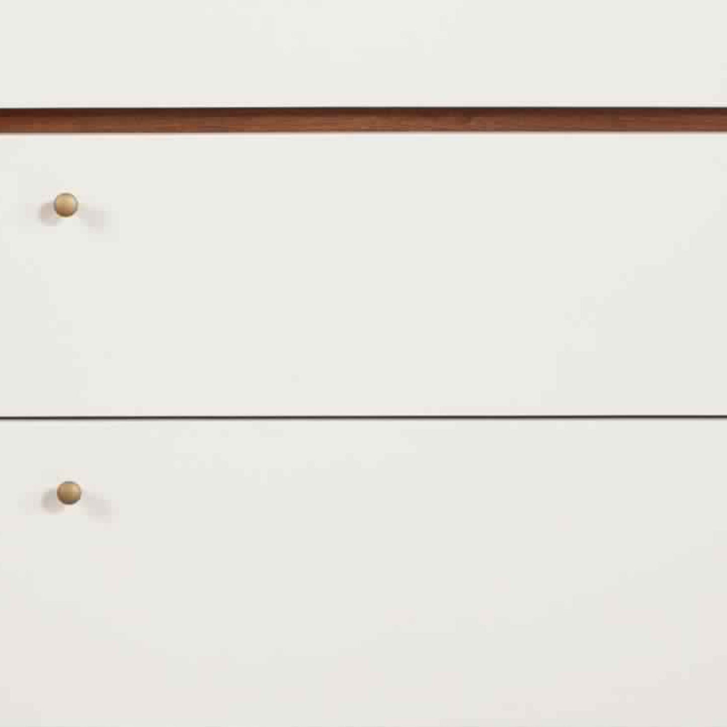 3 Drawer Wood Chest With Round Pulls And Angled Legs, Small,White And Brown By Benzara | Cabinets | Modishstore - 3