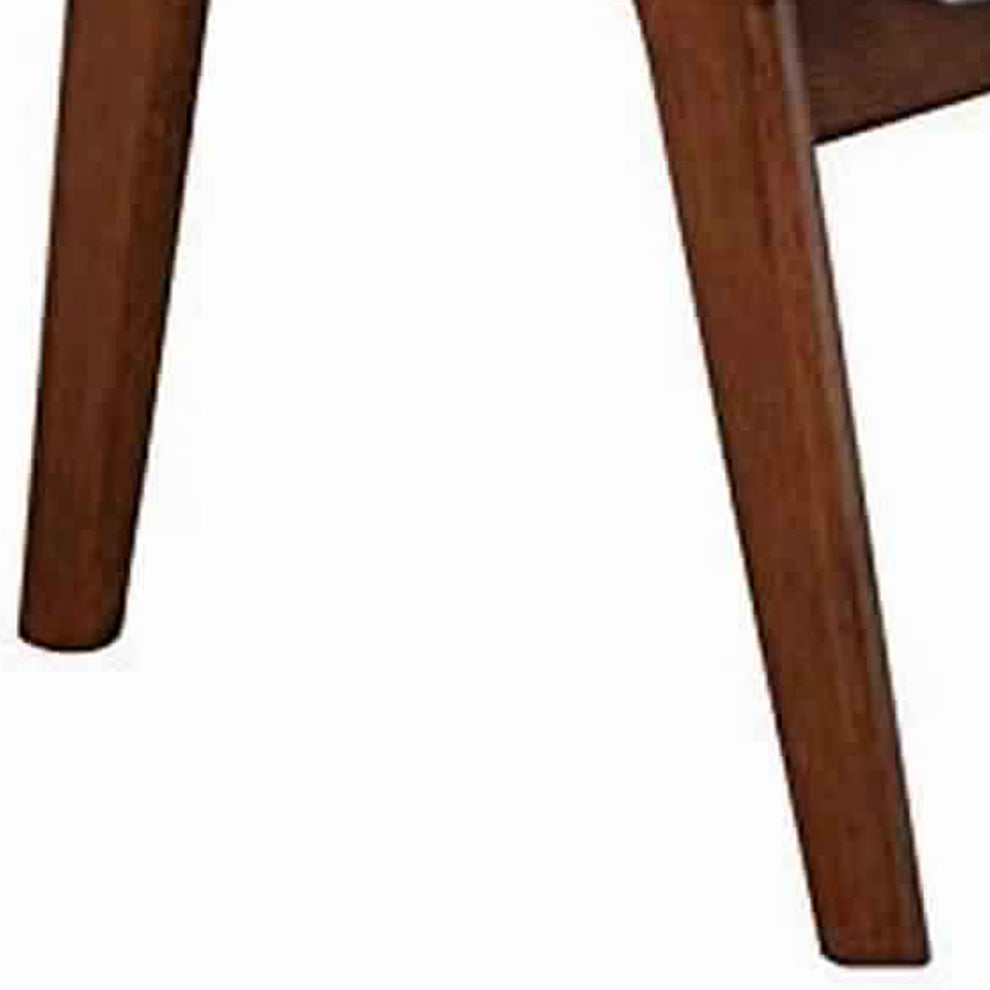 Wooden Footrest With Fabric Upholstered Padded Top, Gray And Brown By Benzara | Stools | Modishstore - 2