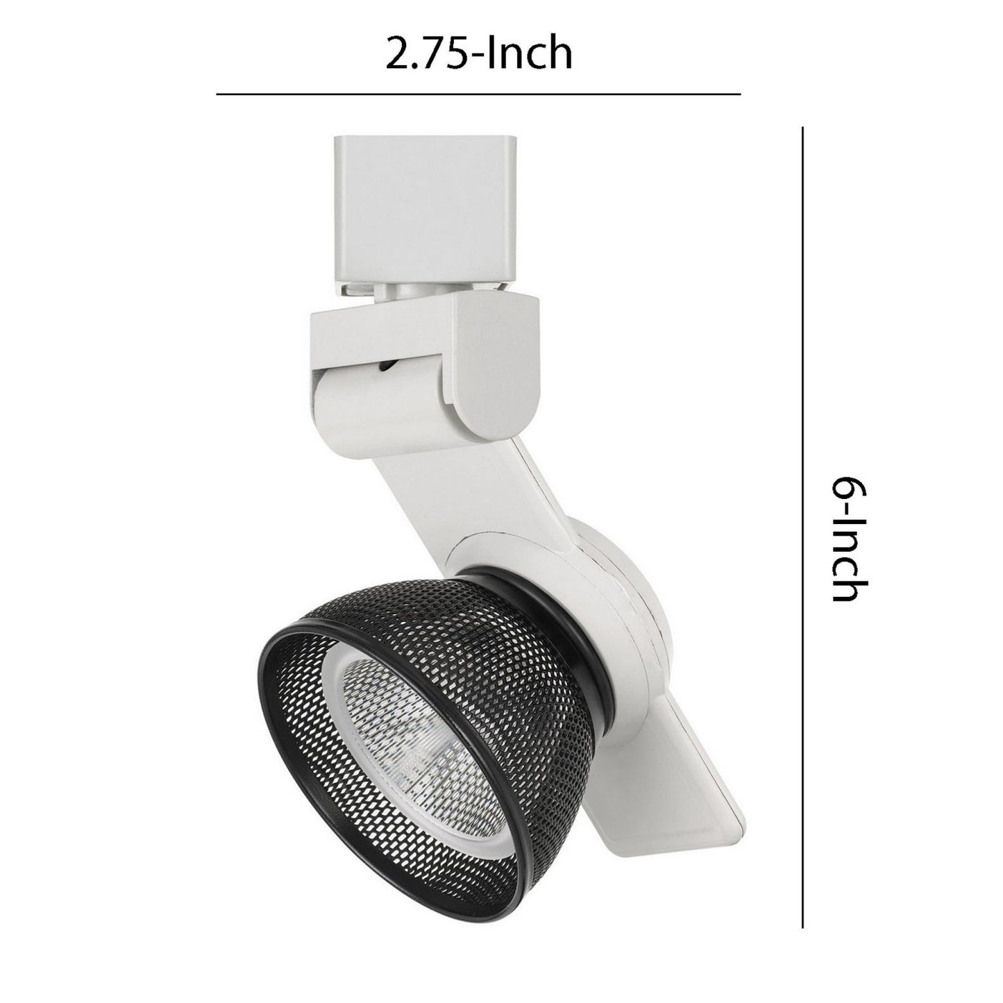 12W Integrated Led Metal Track Fixture With Mesh Head, White And Black By Benzara | Track Lights |  Modishstore  - 2