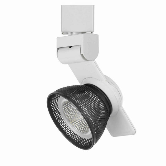12W Integrated Led Metal Track Fixture With Mesh Head, Black And White By Benzara | Track Lights |  Modishstore 