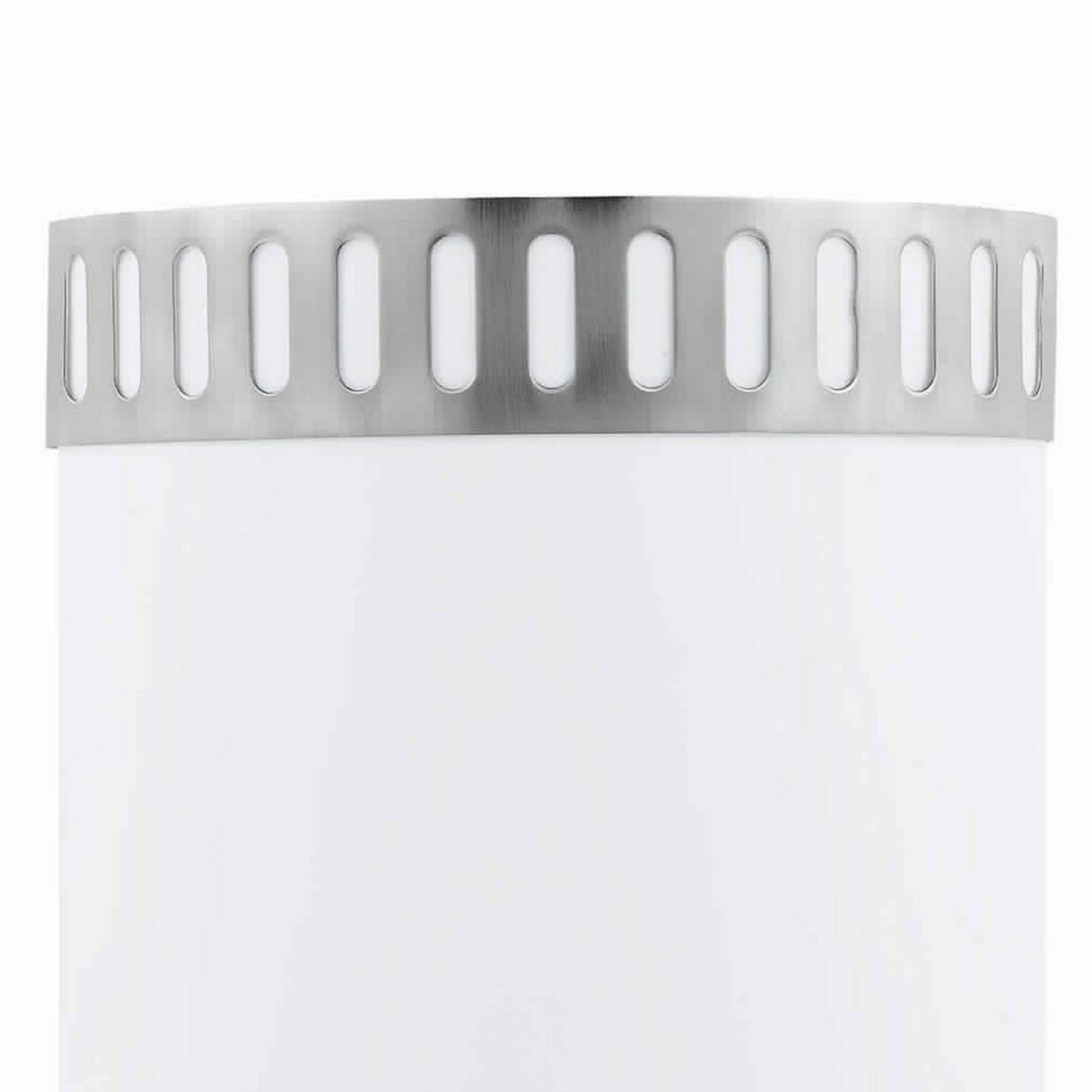 18W Wall Lamp With Acrylic Plate And Steel Trim, White And Gray By Benzara | Wall Lamps |  Modishstore  - 5