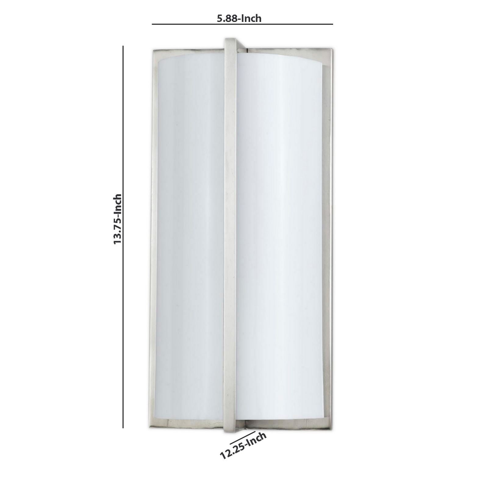 Cylindrical Shape Plc Wall Lamp With 3D Design, Set Of 4, Silver And White By Benzara | Wall Lamps |  Modishstore  - 2