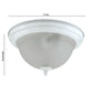 Metal Ceiling Lamp With Dome Shaped Shade And Finial Top, Clear And White By Benzara | Ceiling Lamps |  Modishstore  - 4