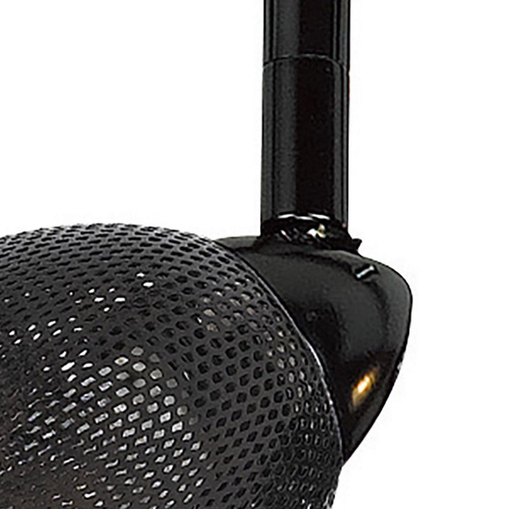 Round Metal Mesh Shade Track Light Head And Frame, Black By Benzara | Track Lights |  Modishstore  - 5