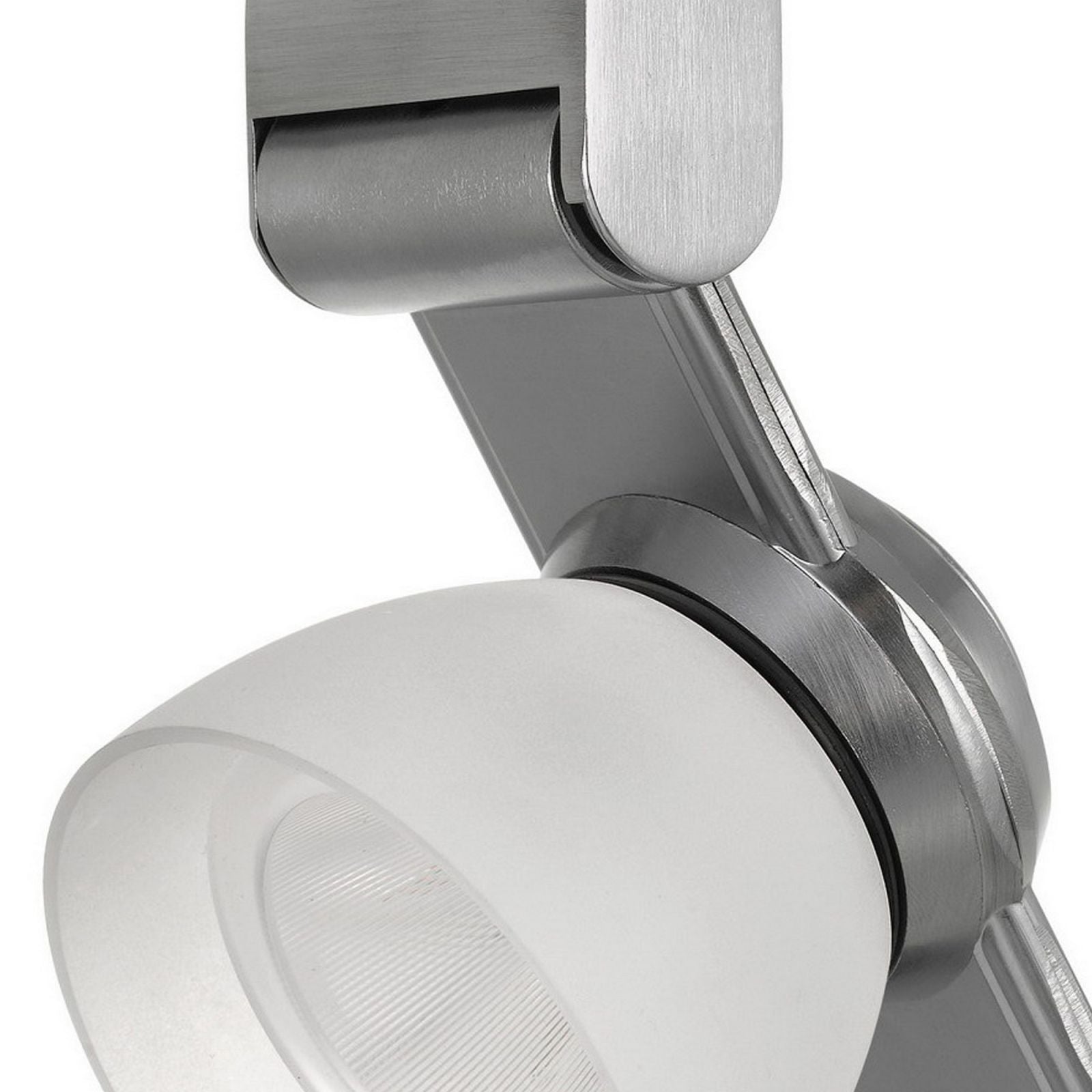 12W Integrated Led Track Fixture With Polycarbonate Head, Silver And White By Benzara | Track Lights |  Modishstore  - 4