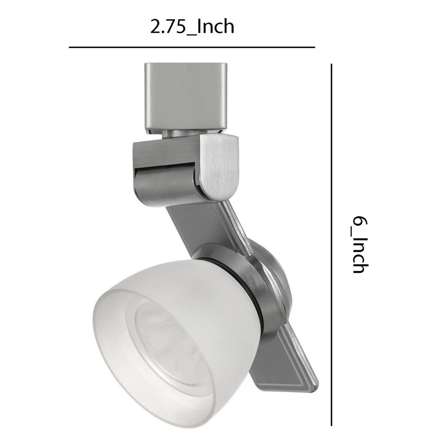 12W Integrated Led Track Fixture With Polycarbonate Head, Silver And White By Benzara | Track Lights |  Modishstore  - 2