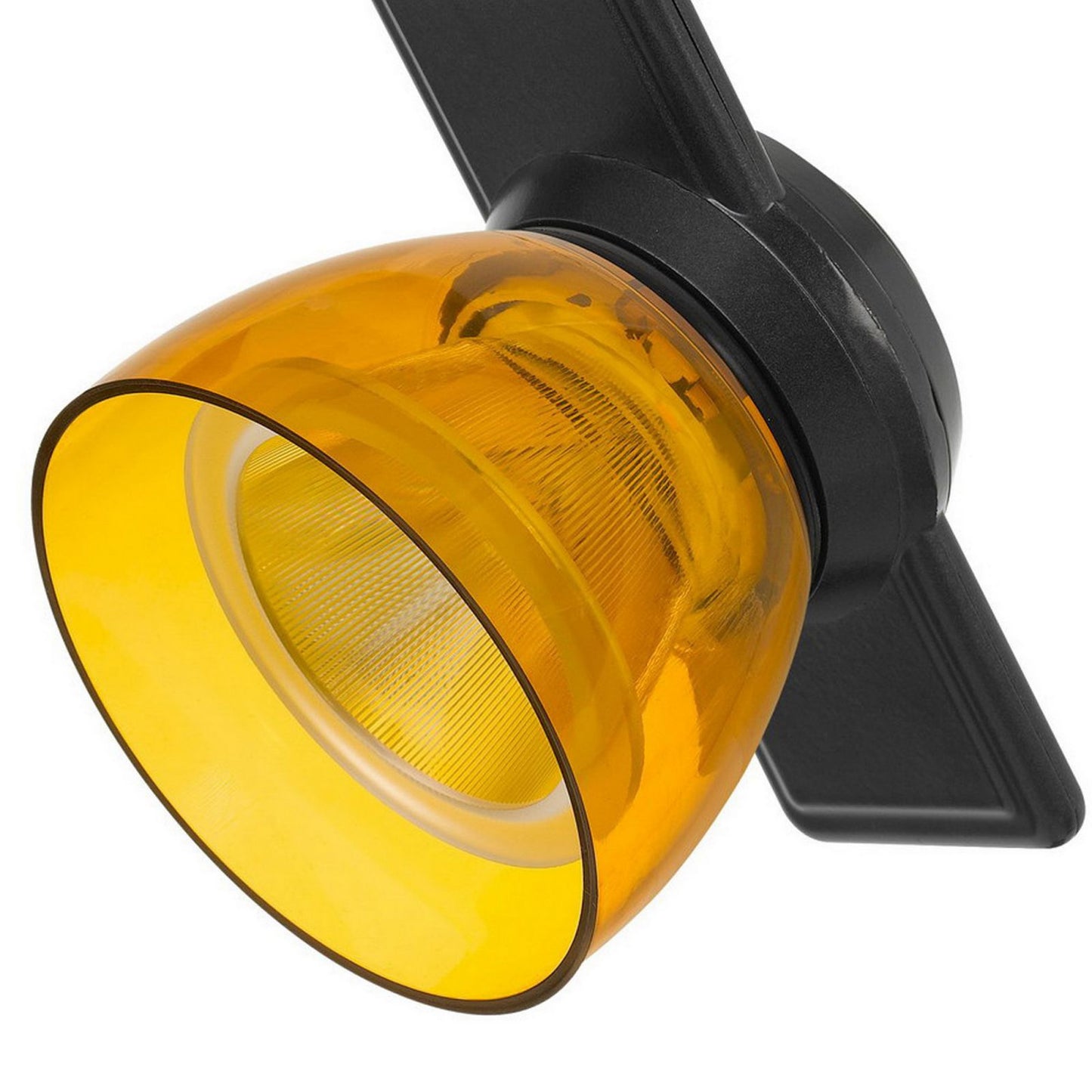 12W Integrated Led Track Fixture With Polycarbonate Head, Black And Yellow By Benzara | Track Lights |  Modishstore  - 3