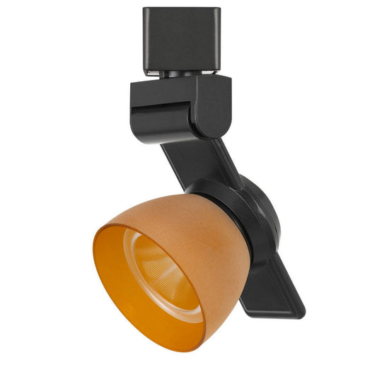12W Integrated Led Track Fixture With Polycarbonate Head, Black And Orange By Benzara | Track Lights |  Modishstore 