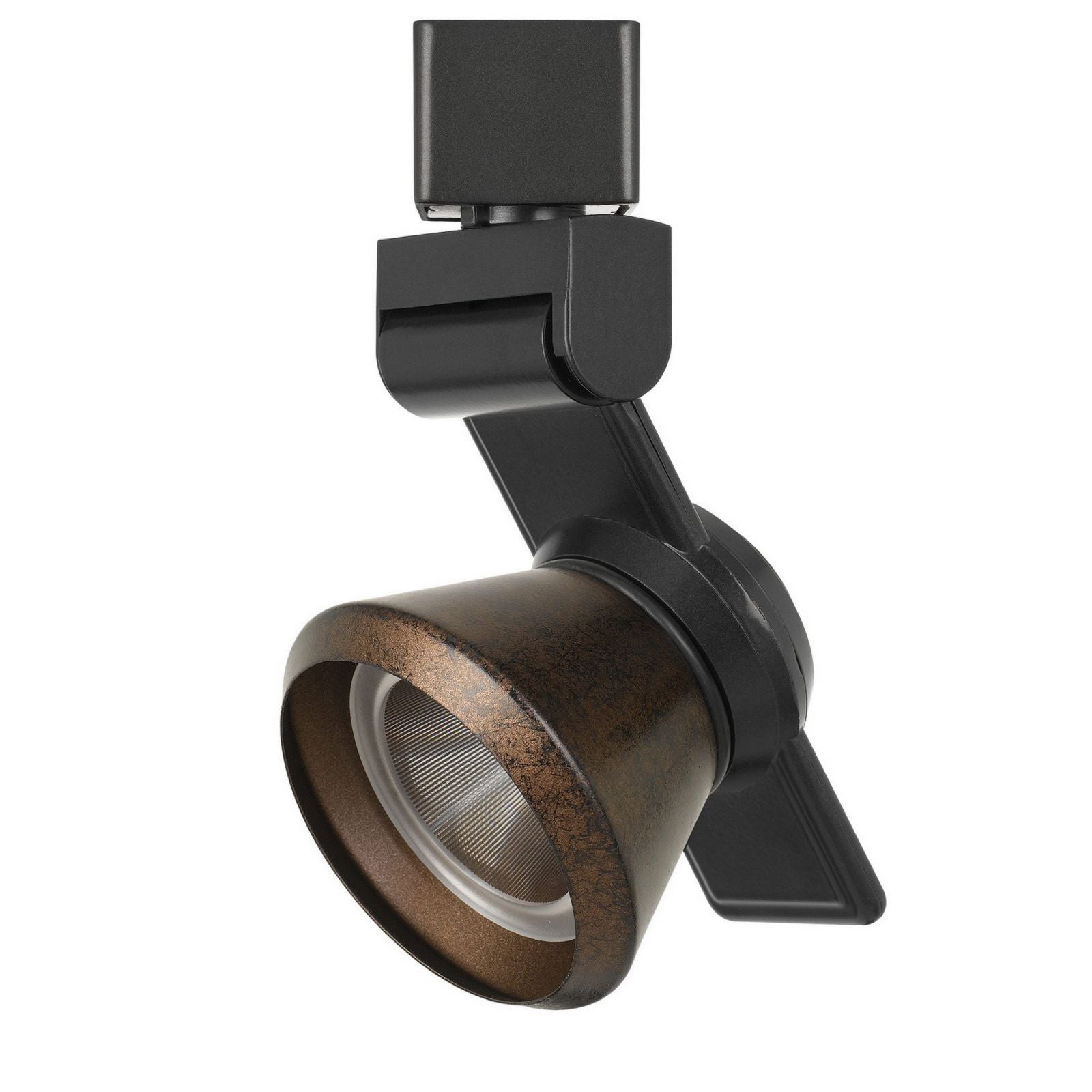 12W Integrated Led Metal Track Fixture With Cone Head, Black And Bronze By Benzara | Track Lights |  Modishstore 