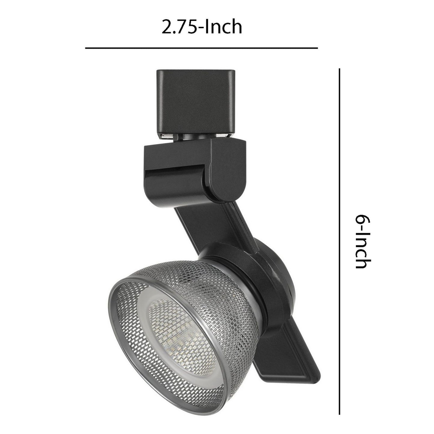 12W Integrated Led Metal Track Fixture With Mesh Head, Black And Silver By Benzara | Track Lights |  Modishstore  - 2