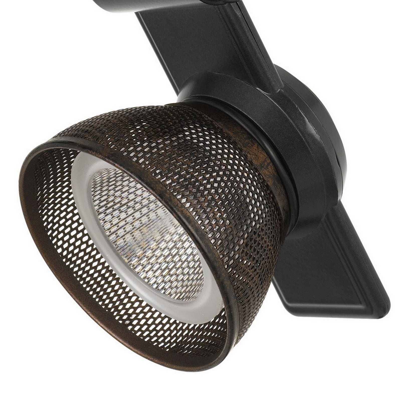 12W Integrated Led Metal Track Fixture With Mesh Head, Black And Bronze By Benzara | Track Lights |  Modishstore  - 3