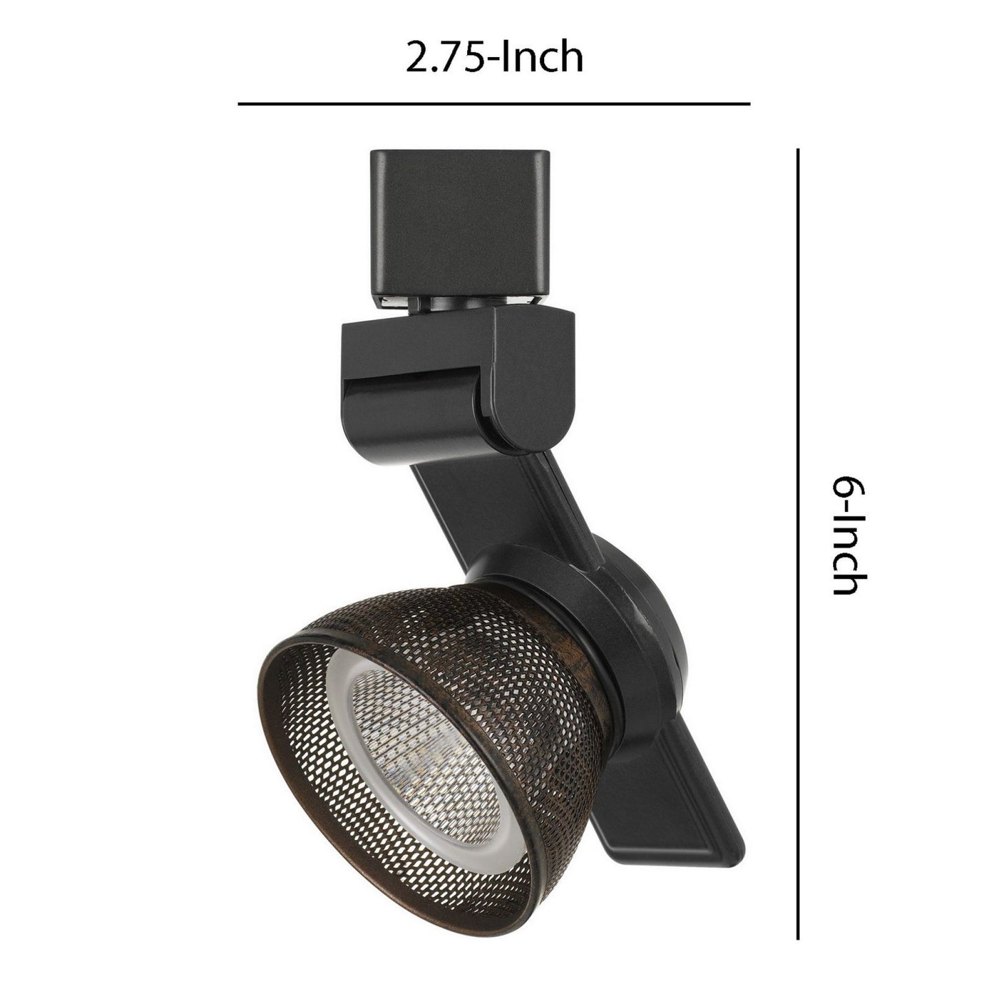 12W Integrated Led Metal Track Fixture With Mesh Head, Black And Bronze By Benzara | Track Lights |  Modishstore  - 2
