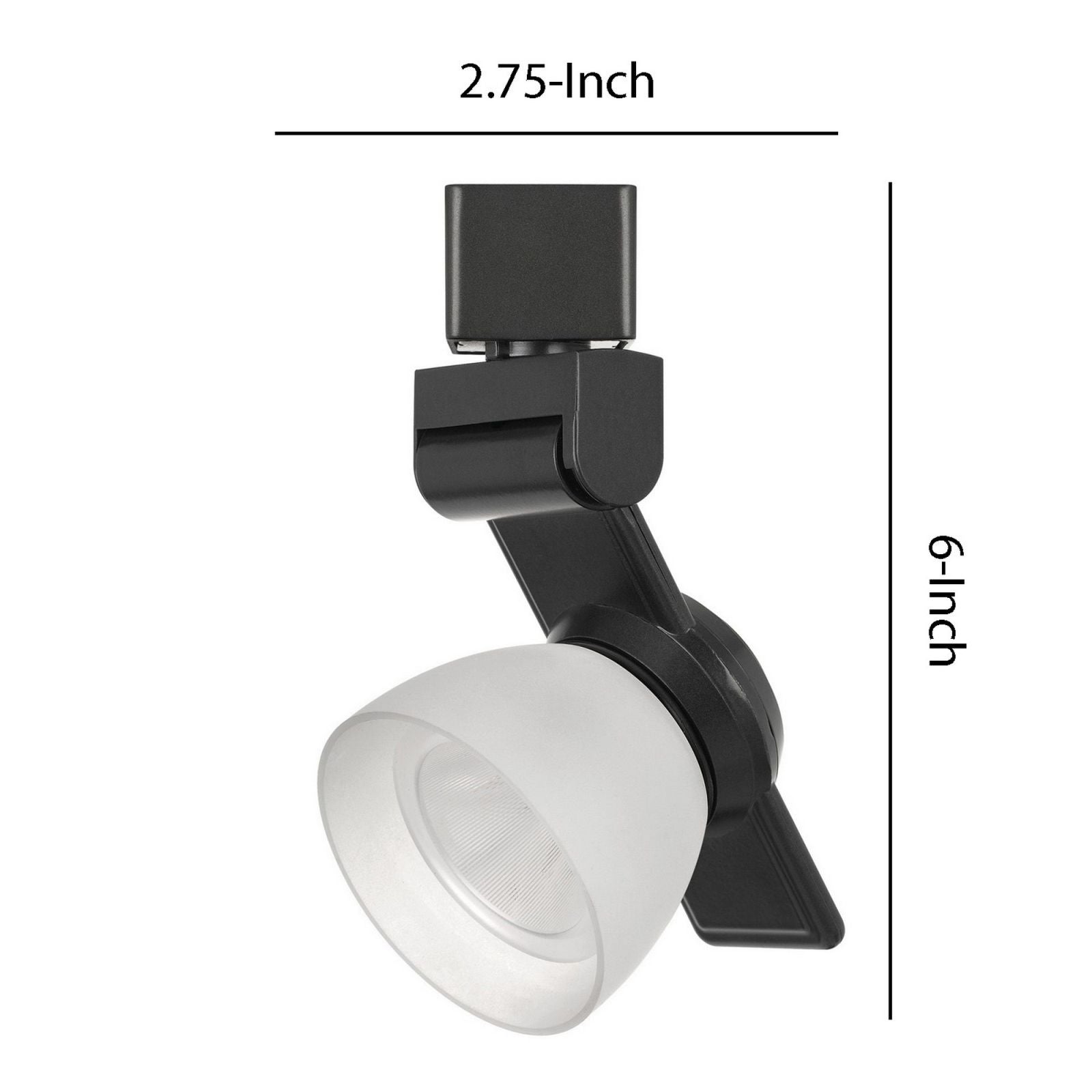 12W Integrated Led Track Fixture With Polycarbonate Head, Black And White By Benzara | Track Lights |  Modishstore  - 2