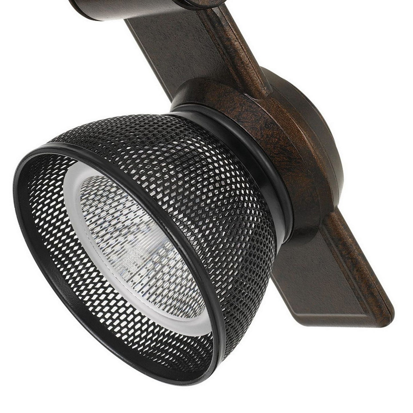 12W Integrated Led Metal Track Fixture With Mesh Head, Bronze And Black By Benzara | Track Lights |  Modishstore  - 3