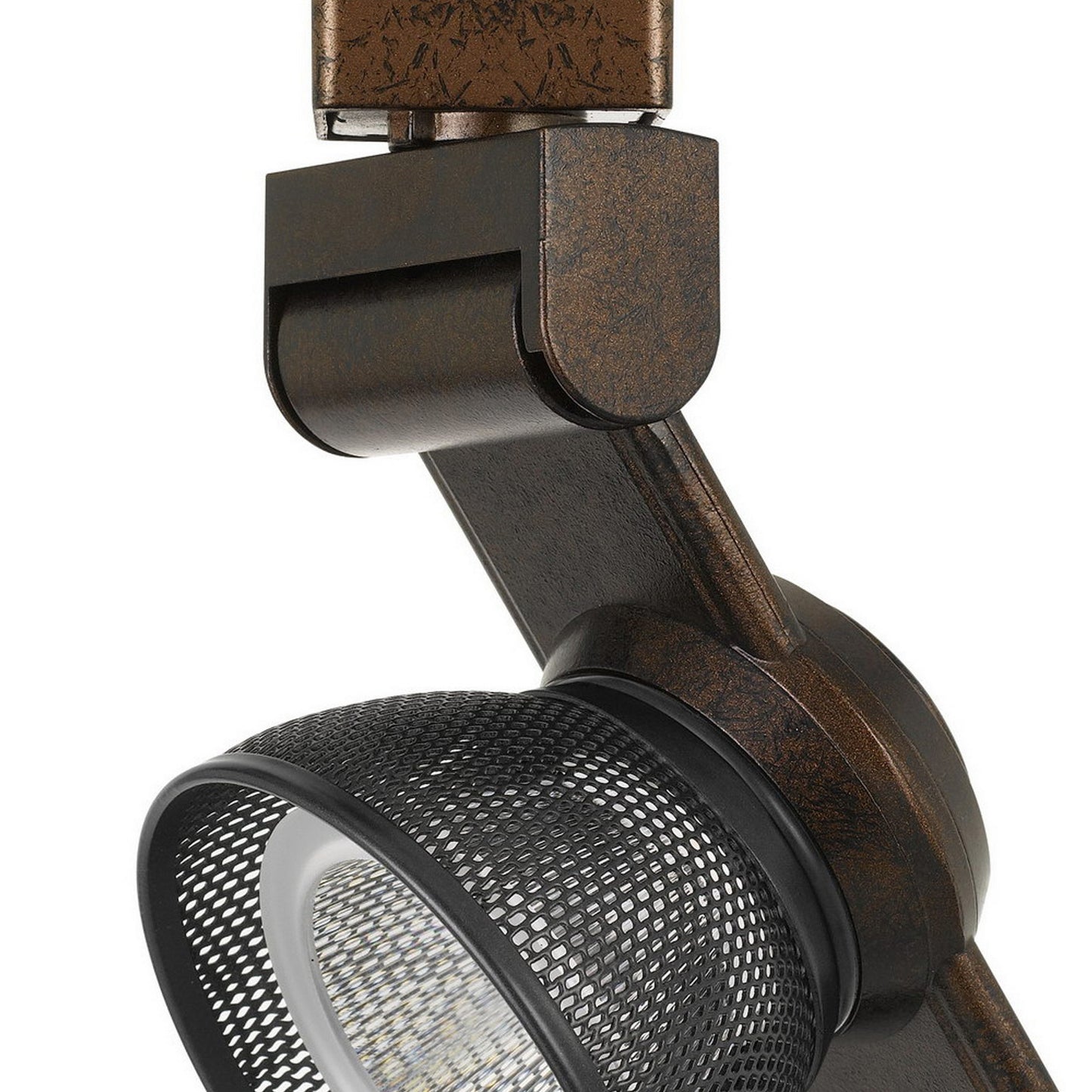 12W Integrated Led Metal Track Fixture With Mesh Head,Bronze And Dark Black By Benzara | Track Lights |  Modishstore  - 3