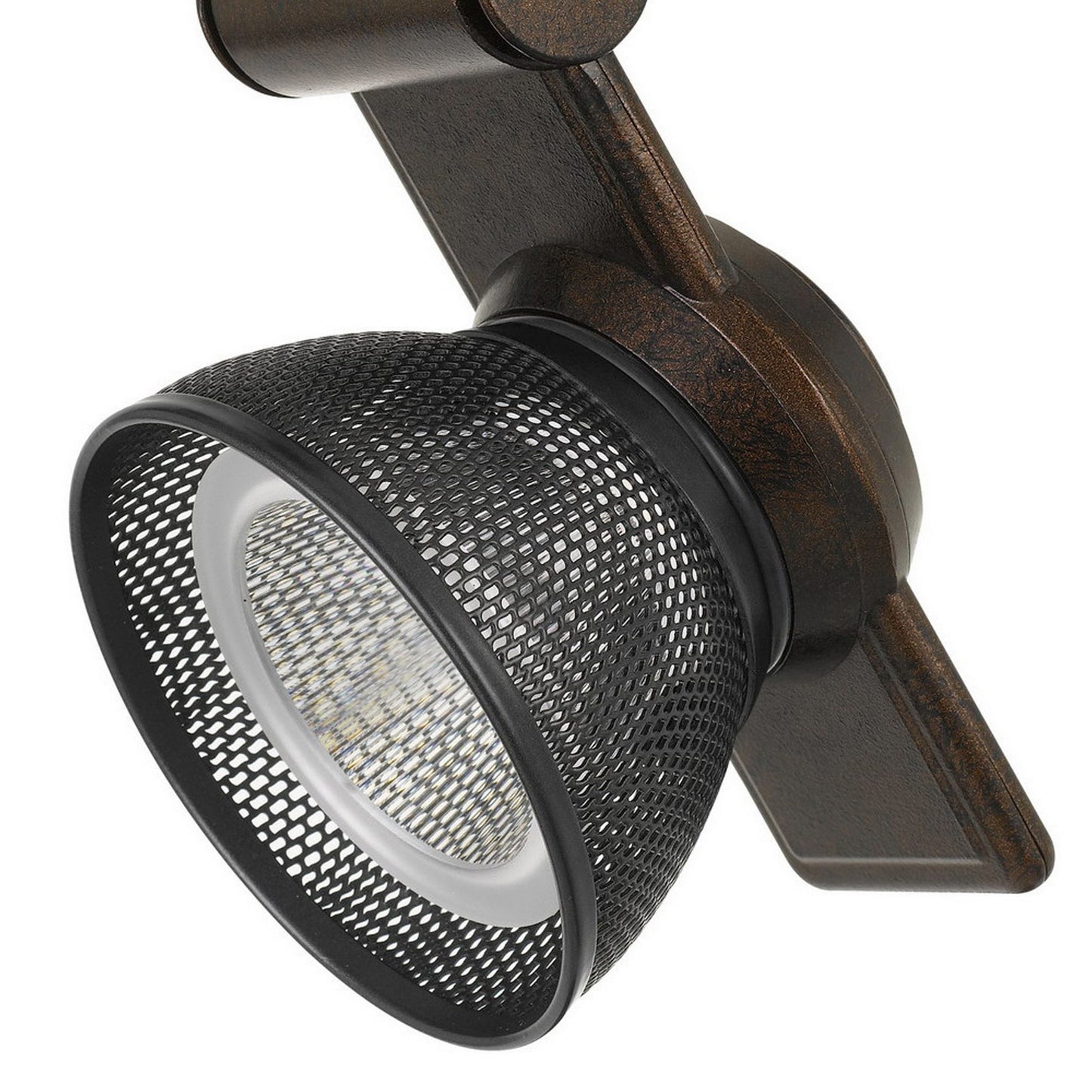 12W Integrated Led Metal Track Fixture With Mesh Head,Bronze And Dark Black By Benzara | Track Lights |  Modishstore  - 5