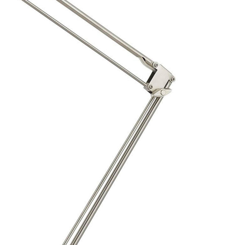 60W Metal Task Lamp With Adjustable Arms And Swivel Head, Set Of 2, Silver By Benzara | Table Lamps |  Modishstore  - 4