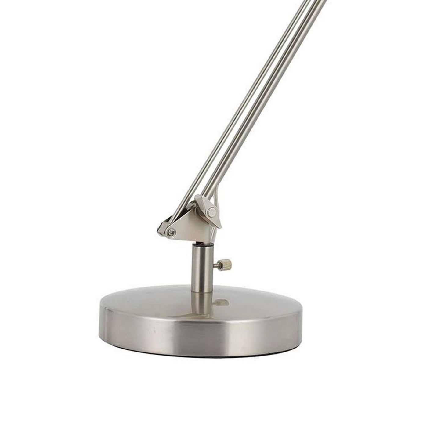 60W Metal Task Lamp With Adjustable Arms And Swivel Head, Set Of 2, Silver By Benzara | Table Lamps |  Modishstore  - 3