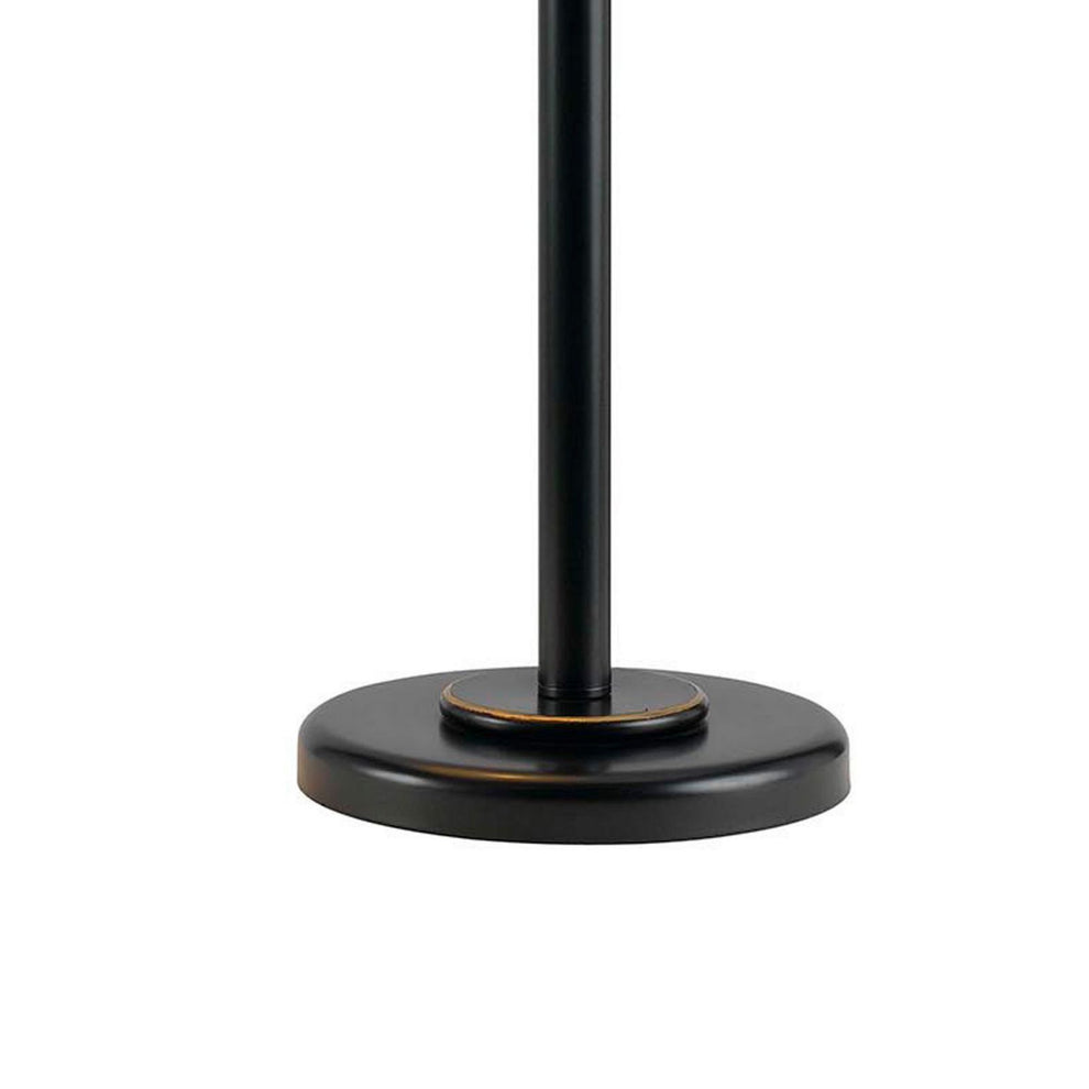 3 Way Metal Body Table Lamp With Swing Arm And Conical Fabric Shade, Black By Benzara | Table Lamps |  Modishstore  - 3