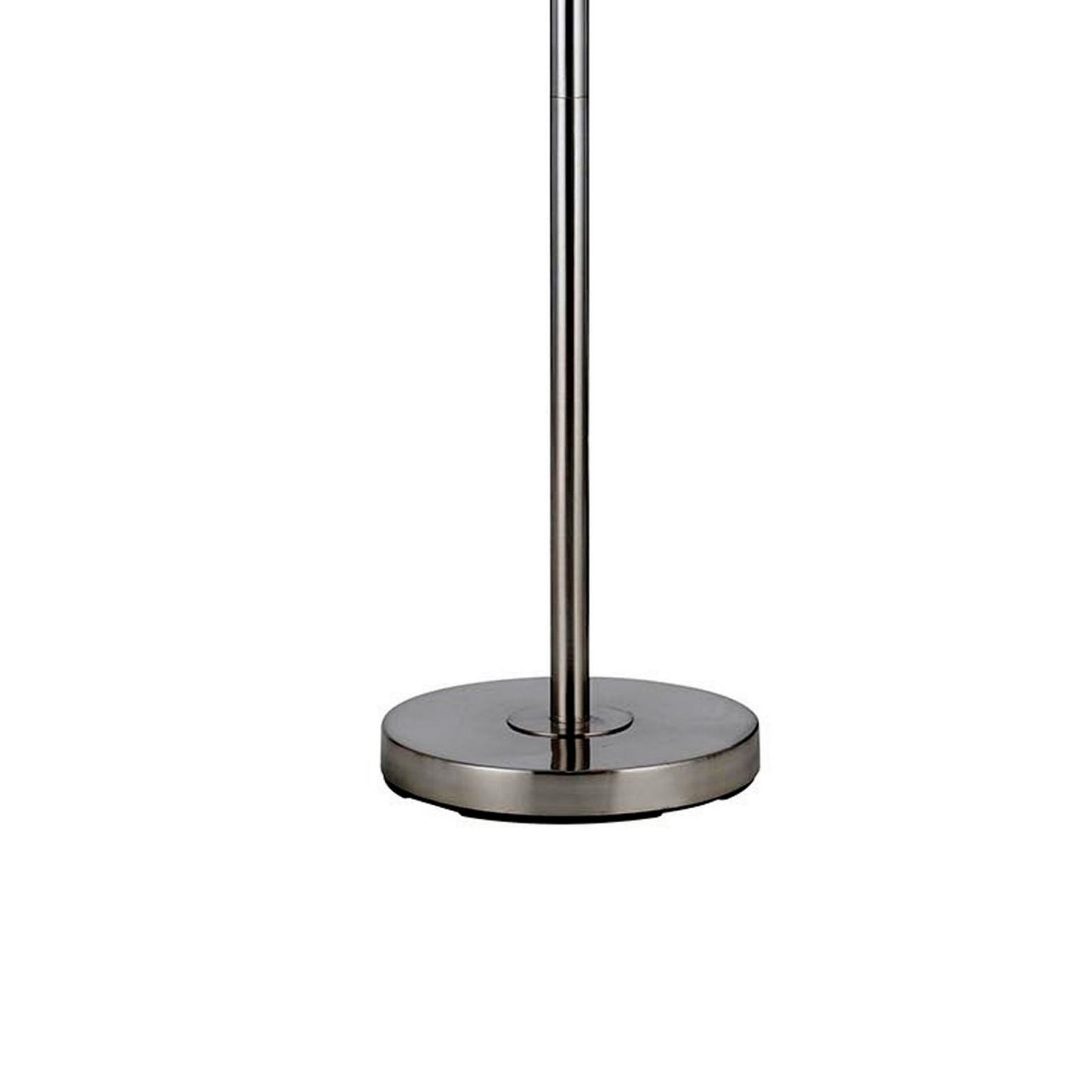 80 Watt Metal Floor Lamp With Dual Gooseneck And Uno Style Shades, Silver By Benzara | Floor Lamps |  Modishstore  - 3