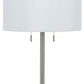Metal Body Table Lamp With Fabric Drum Shade And Pull Chain Switch, Silver By Benzara | Table Lamps |  Modishstore  - 4