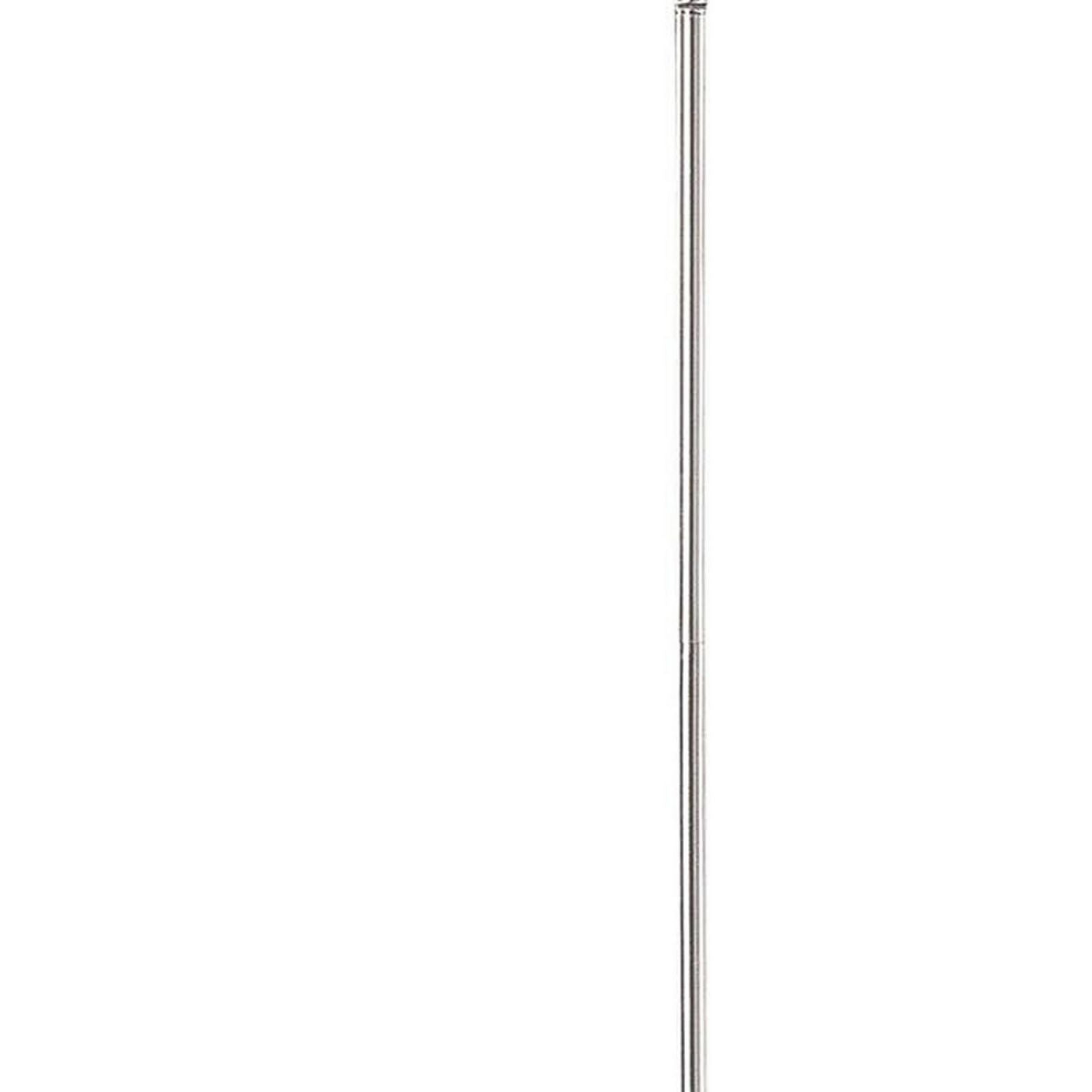 150 Watt Metal Floor Lamp With Swing Arm And Fabric Conical Shade, Silver By Benzara | Floor Lamps |  Modishstore  - 4