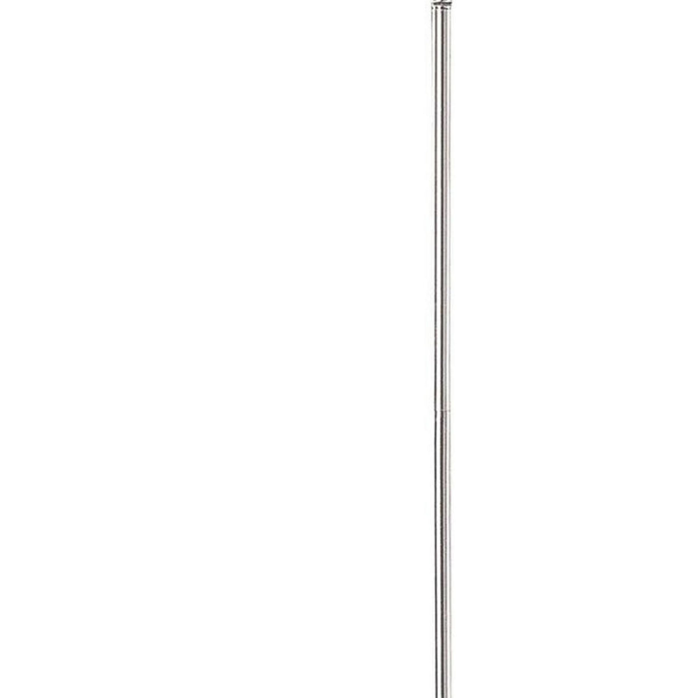 150 Watt Metal Floor Lamp With Swing Arm And Fabric Conical Shade, Silver By Benzara | Floor Lamps |  Modishstore  - 4